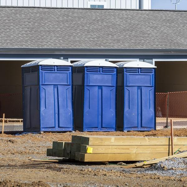 Heavy-duty construction site porta potty in Anaheim, California