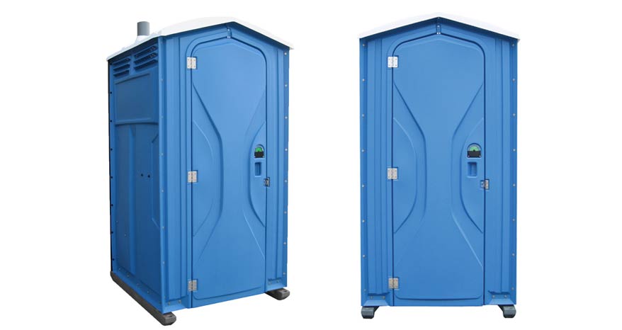 Long-term porta potty units on site in Anaheim, California